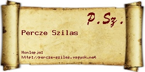 Percze Szilas névjegykártya